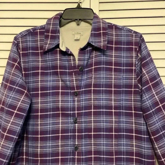 L.L. Bean Plaid Flannel Line Shirt Size S - Picture 3 of 8